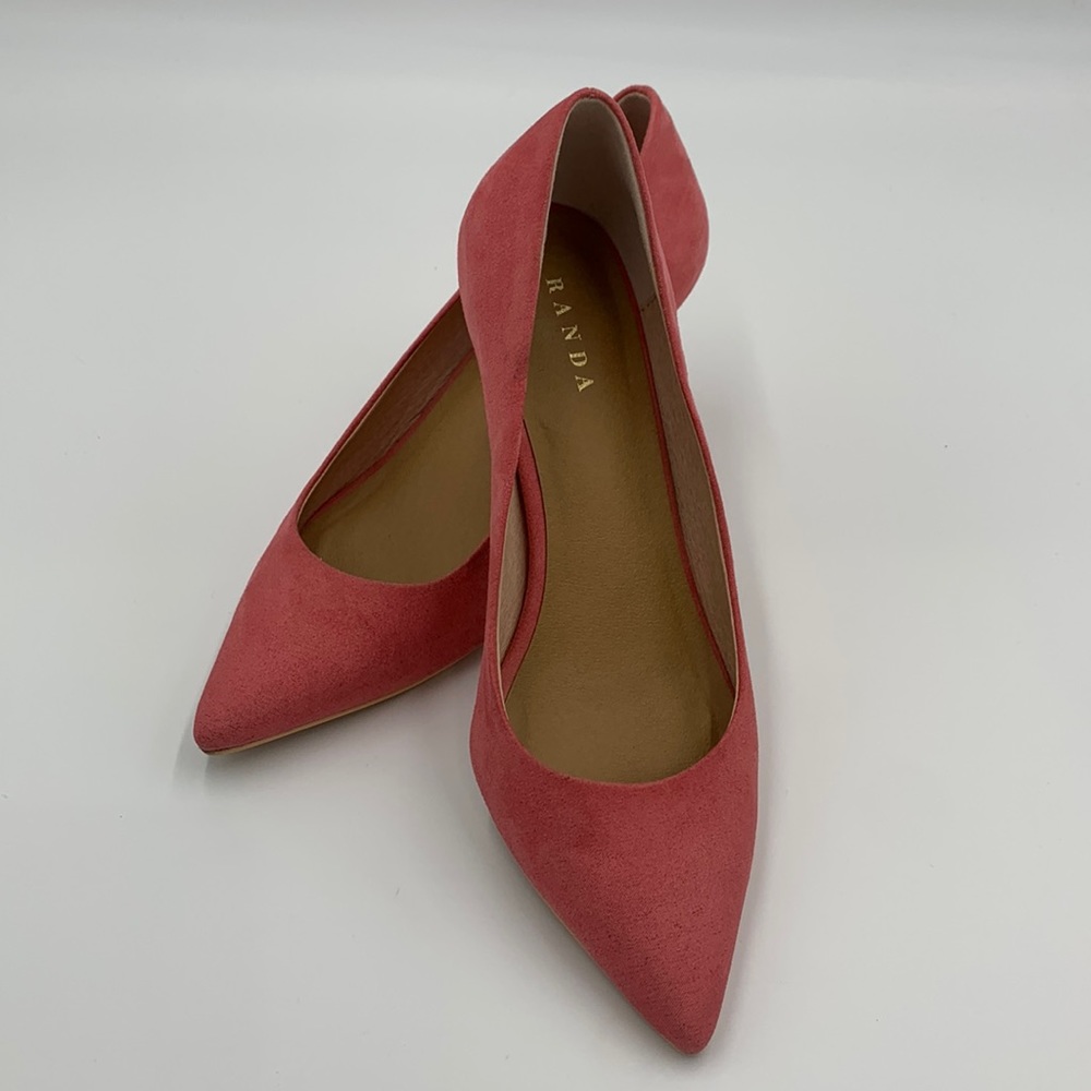 RANDA Pink 2” Faux Suede Heels from Japan